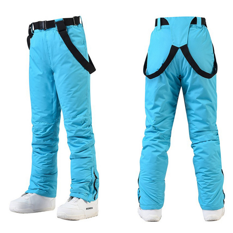 -30 ℃ Ženske skijaške hlače Sportovi na otvorenom Visokokvalitetne naramenice Hlače otporne na vjetar Vodootporne Topla zima Snijeg Snowboard SK110