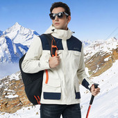 Muška skijaška jakna, zimska jakna za sportove na otvorenom, snowboard, vodootporna, otporna na vjetar, prozračna, topla jakna za snijeg, zimska jakna za muškarce