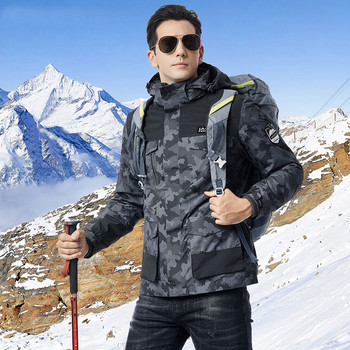 Ανδρικό μπουφάν για σκι Χειμερινό μπουφάν για υπαίθρια αθλητικά σνόουμπορντ Αδιάβροχο αντιανεμικό αναπνεύσιμο ζεστό μπουφάν χιονιού Χειμερινό μπουφάν για άνδρες