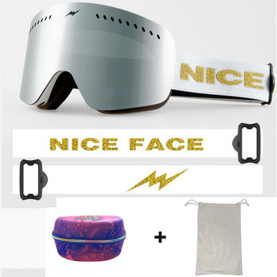 Iarna Noi ochelari de schi Strat dublu anti-ceață Rezidenți la vânt Cilindrici Bărbați Femei Mască Sport în aer liber Schi Ciclism Ochelari de snowboard