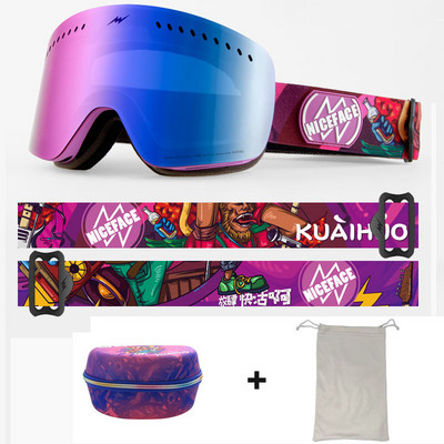 Iarna Noi ochelari de schi Strat dublu anti-ceață Rezidenți la vânt Cilindrici Bărbați Femei Mască Sport în aer liber Schi Ciclism Ochelari de snowboard