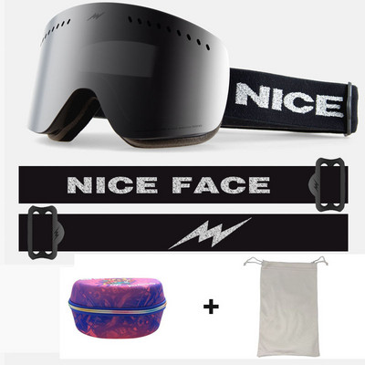 Iarna Noi ochelari de schi Strat dublu anti-ceață Rezidenți la vânt Cilindrici Bărbați Femei Mască Sport în aer liber Schi Ciclism Ochelari de snowboard