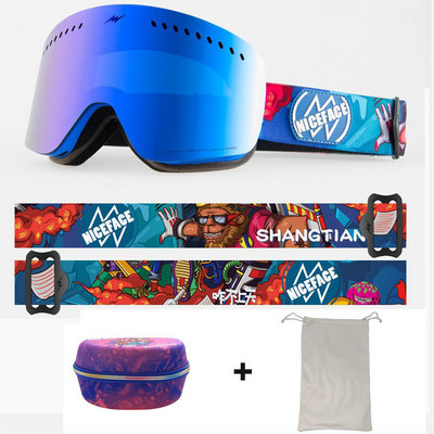 Iarna Noi ochelari de schi Strat dublu anti-ceață Rezidenți la vânt Cilindrici Bărbați Femei Mască Sport în aer liber Schi Ciclism Ochelari de snowboard