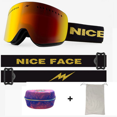 Iarna Noi ochelari de schi Strat dublu anti-ceață Rezidenți la vânt Cilindrici Bărbați Femei Mască Sport în aer liber Schi Ciclism Ochelari de snowboard