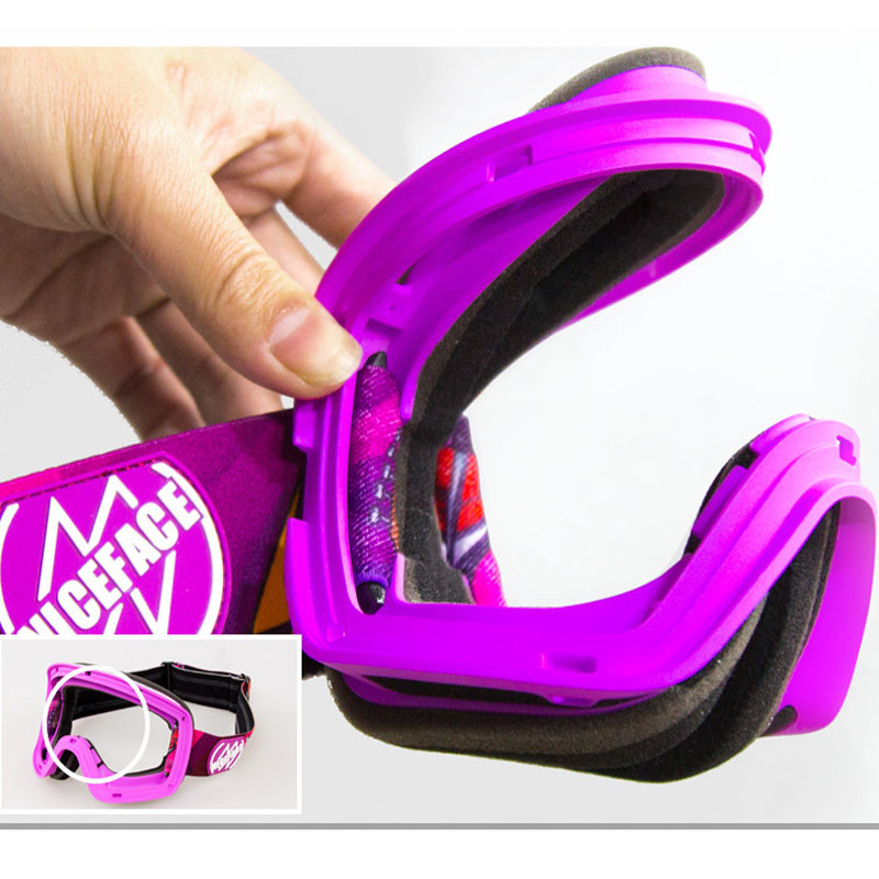 Iarna Noi ochelari de schi Strat dublu anti-ceață Rezidenți la vânt Cilindrici Bărbați Femei Mască Sport în aer liber Schi Ciclism Ochelari de snowboard