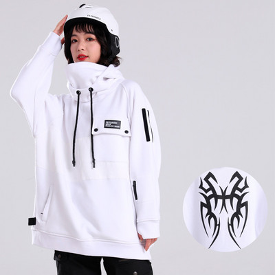 Zimska majica s kapuljačom za snowboard za žene Muška odjeća Džemper Modna oprema za skijanje Ležerna i široka jakna od flisa otporna na vjetar Hip hop kaput