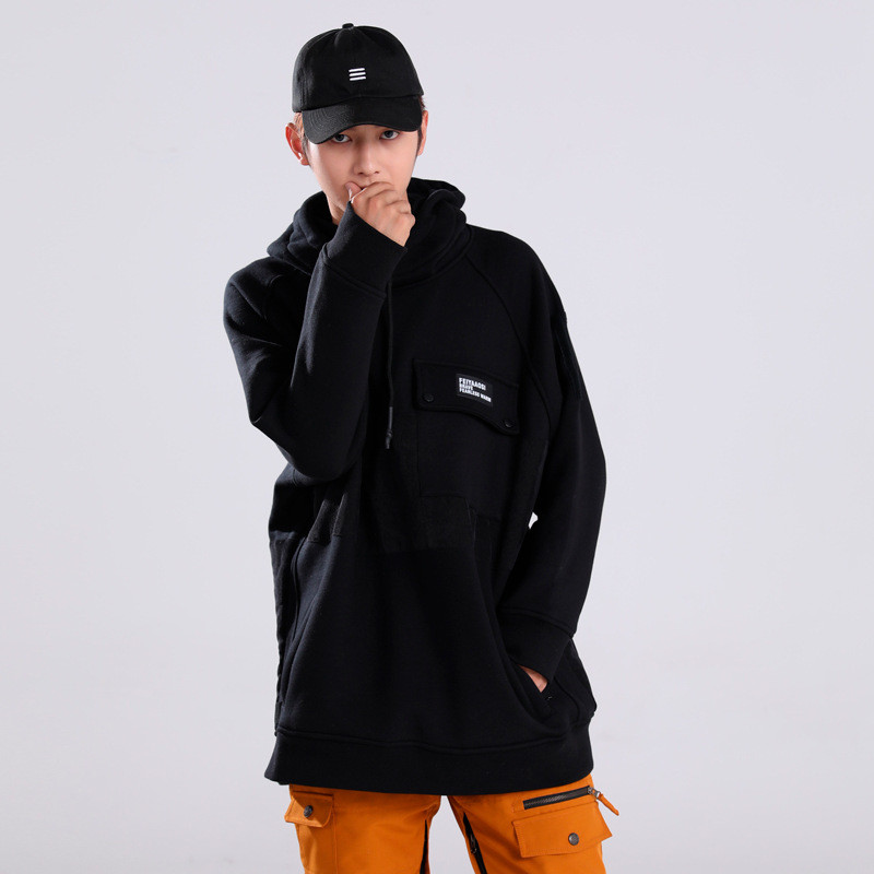 Zimska majica s kapuljačom za snowboard za žene Muška odjeća Džemper Modna oprema za skijanje Ležerna i široka jakna od flisa otporna na vjetar Hip hop kaput
