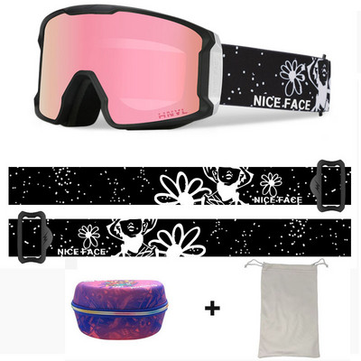 Nauji žieminiai slidinėjimo akiniai Dvisluoksniai cilindriniai akiniai nuo rasojimo lauko sportui dviračių slidinėjimui alpinizmo snieglenčių kaukė