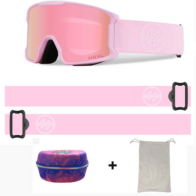 Nauji žieminiai slidinėjimo akiniai Dvisluoksniai cilindriniai akiniai nuo rasojimo lauko sportui dviračių slidinėjimui alpinizmo snieglenčių kaukė