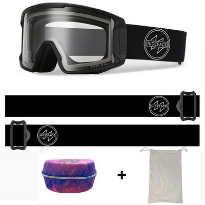 Nauji žieminiai slidinėjimo akiniai Dvisluoksniai cilindriniai akiniai nuo rasojimo lauko sportui dviračių slidinėjimui alpinizmo snieglenčių kaukė