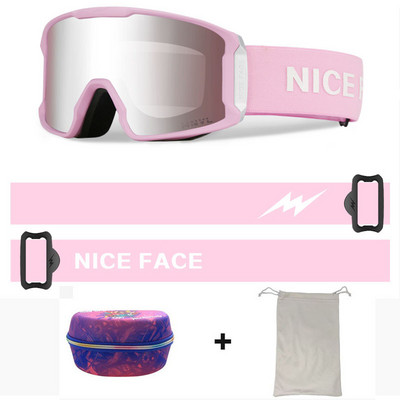 Nauji žieminiai slidinėjimo akiniai Dvisluoksniai cilindriniai akiniai nuo rasojimo lauko sportui dviračių slidinėjimui alpinizmo snieglenčių kaukė