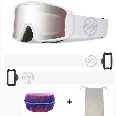 Nauji žieminiai slidinėjimo akiniai Dvisluoksniai cilindriniai akiniai nuo rasojimo lauko sportui dviračių slidinėjimui alpinizmo snieglenčių kaukė