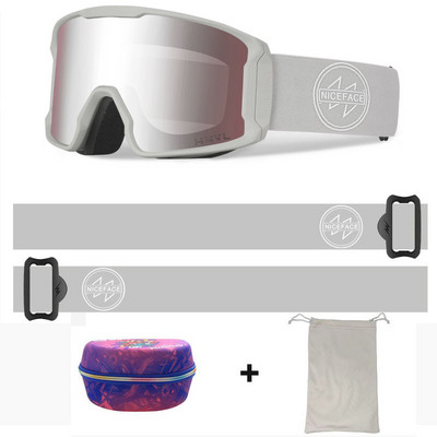 Nauji žieminiai slidinėjimo akiniai Dvisluoksniai cilindriniai akiniai nuo rasojimo lauko sportui dviračių slidinėjimui alpinizmo snieglenčių kaukė