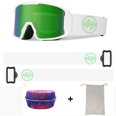 Nauji žieminiai slidinėjimo akiniai Dvisluoksniai cilindriniai akiniai nuo rasojimo lauko sportui dviračių slidinėjimui alpinizmo snieglenčių kaukė