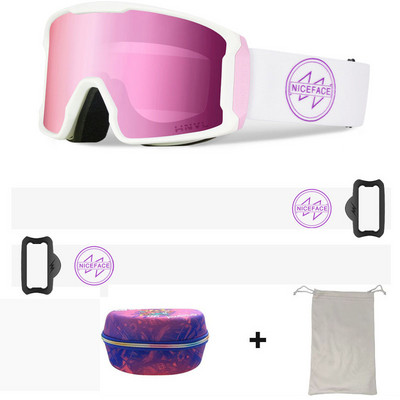 Nauji žieminiai slidinėjimo akiniai Dvisluoksniai cilindriniai akiniai nuo rasojimo lauko sportui dviračių slidinėjimui alpinizmo snieglenčių kaukė