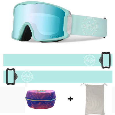 Nauji žieminiai slidinėjimo akiniai Dvisluoksniai cilindriniai akiniai nuo rasojimo lauko sportui dviračių slidinėjimui alpinizmo snieglenčių kaukė