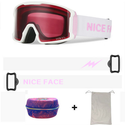 Nauji žieminiai slidinėjimo akiniai Dvisluoksniai cilindriniai akiniai nuo rasojimo lauko sportui dviračių slidinėjimui alpinizmo snieglenčių kaukė