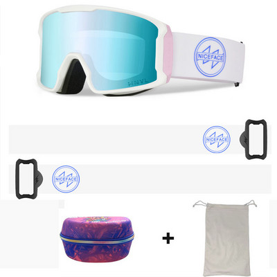 Nauji žieminiai slidinėjimo akiniai Dvisluoksniai cilindriniai akiniai nuo rasojimo lauko sportui dviračių slidinėjimui alpinizmo snieglenčių kaukė