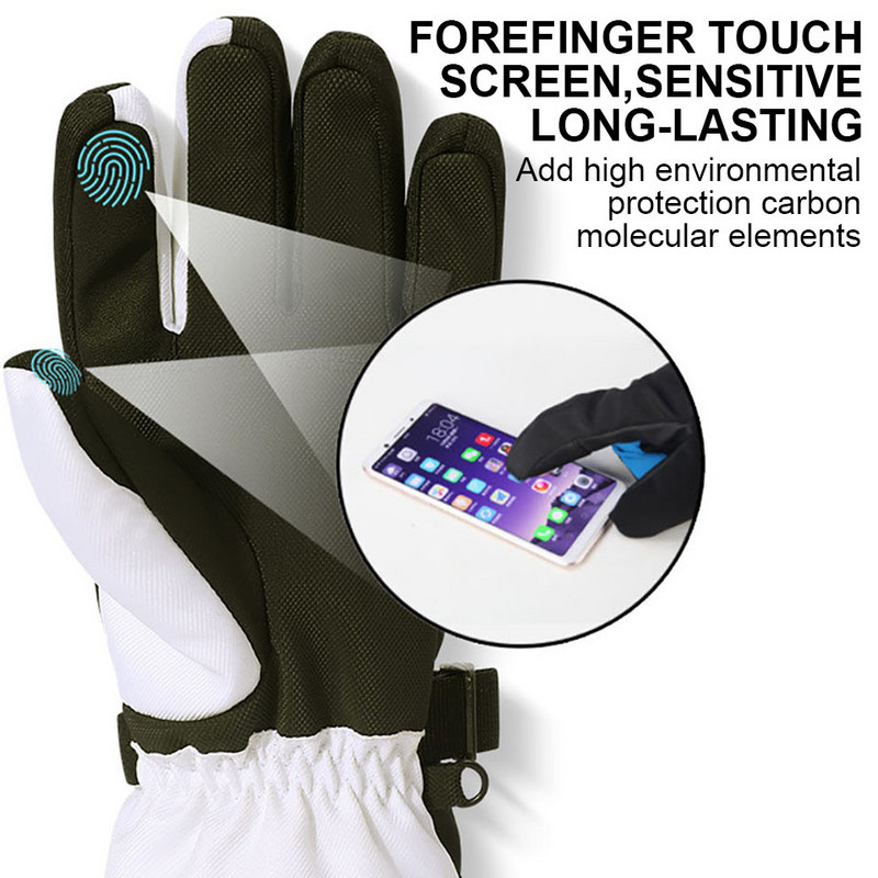 LOOGDEEL žiemos šiltos sniego slidinėjimo pirštinės Vaikams Unisex Neslystantis jutiklinis ekranas vandeniui atsparus snieglenčių sportas dviračių slidinėjimo pirštinės vaikams suaugusiems