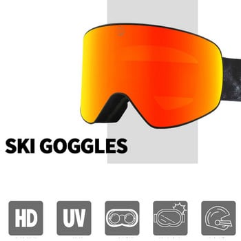 2022 Νέα γυαλιά σκι διπλής στρώσης αντιθαμβωτικά UV400 ανδρικά γυναικεία αντιανεμική μάσκα για χιόνι για αθλήματα για σκι Ποδηλασία γυαλιά σνόουμπορντ