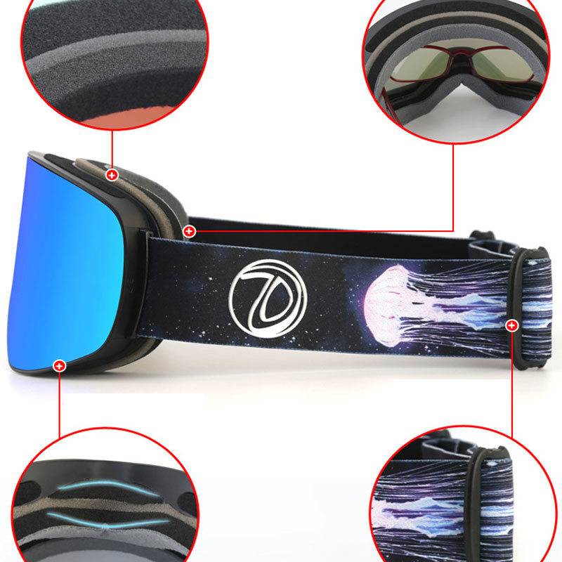 2022 m. nauji dviejų sluoksnių slidinėjimo akiniai nuo rasojimo UV400 vyriški, moteriški, vėjui atsparūs lauko sportiniai sniego akiniai