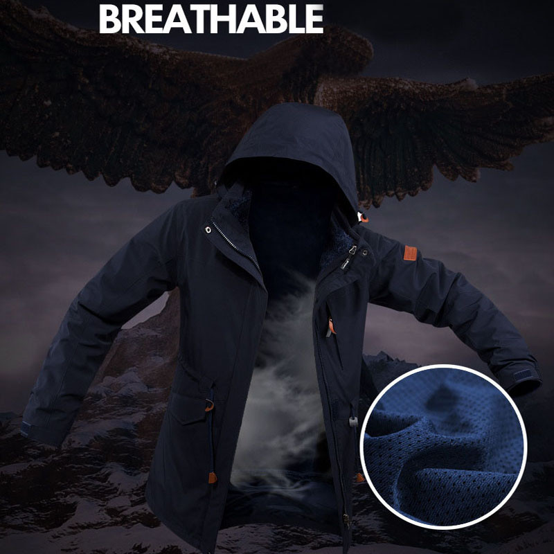 „Trys viename“ vyriškos slidinėjimo striukės lauke, atsparios vėjui, vandeniui atsparus terminis paltas su gobtuvu Žiemos kalnų slidinėjimo ir snieglenčių sportinės striukės prekės ženklai