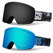 Sportiniai nuo rūko vyriški magnetiniai slidinėjimo akiniai žieminiai, moteris, sniego akiniai kalnų vyriški sniego motociklo kaukė Dvisluoksniai vyriški slidinėjimo akiniai