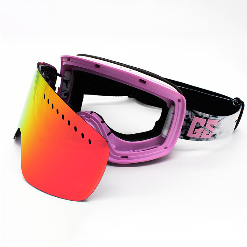 Sportiniai nuo rūko vyriški magnetiniai slidinėjimo akiniai žieminiai, moteris, sniego akiniai kalnų vyriški sniego motociklo kaukė Dvisluoksniai vyriški slidinėjimo akiniai