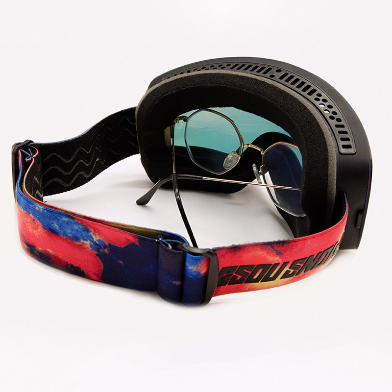 Sportiniai nuo rūko vyriški magnetiniai slidinėjimo akiniai žieminiai, moteris, sniego akiniai kalnų vyriški sniego motociklo kaukė Dvisluoksniai vyriški slidinėjimo akiniai