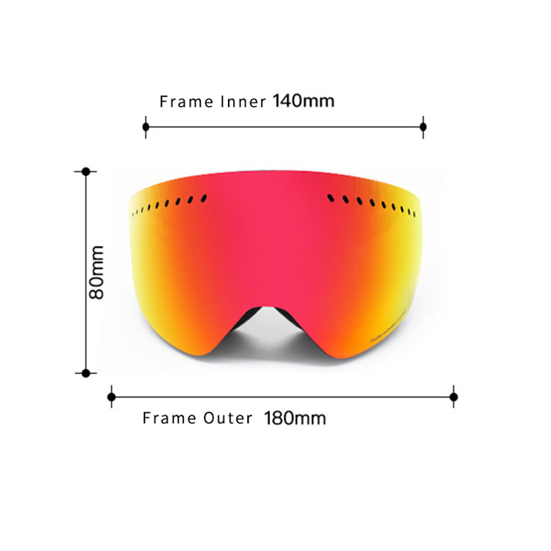 Sportiniai nuo rūko vyriški magnetiniai slidinėjimo akiniai žieminiai, moteris, sniego akiniai kalnų vyriški sniego motociklo kaukė Dvisluoksniai vyriški slidinėjimo akiniai