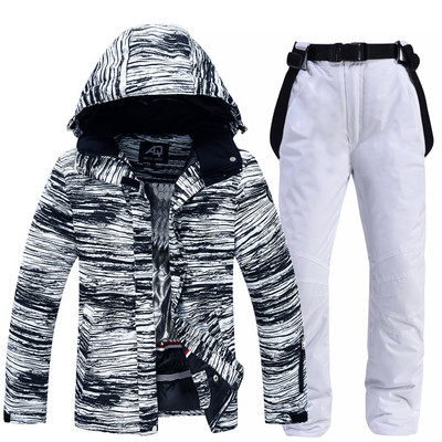 10K skijaško odijelo, zimska muška i ženska skijaška jakna, topla zadebljana hlača otporna na vjetar, vodootporno odijelo za alpsko skijanje