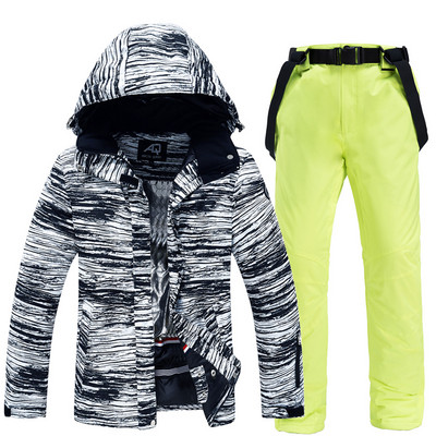 10K skijaško odijelo, zimska muška i ženska skijaška jakna, topla zadebljana hlača otporna na vjetar, vodootporno odijelo za alpsko skijanje