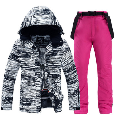 10K skijaško odijelo, zimska muška i ženska skijaška jakna, topla zadebljana hlača otporna na vjetar, vodootporno odijelo za alpsko skijanje