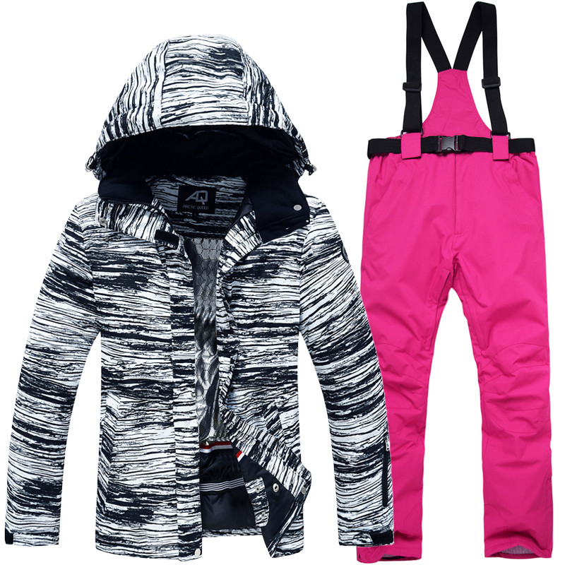 10K skijaško odijelo, zimska muška i ženska skijaška jakna, topla zadebljana hlača otporna na vjetar, vodootporno odijelo za alpsko skijanje