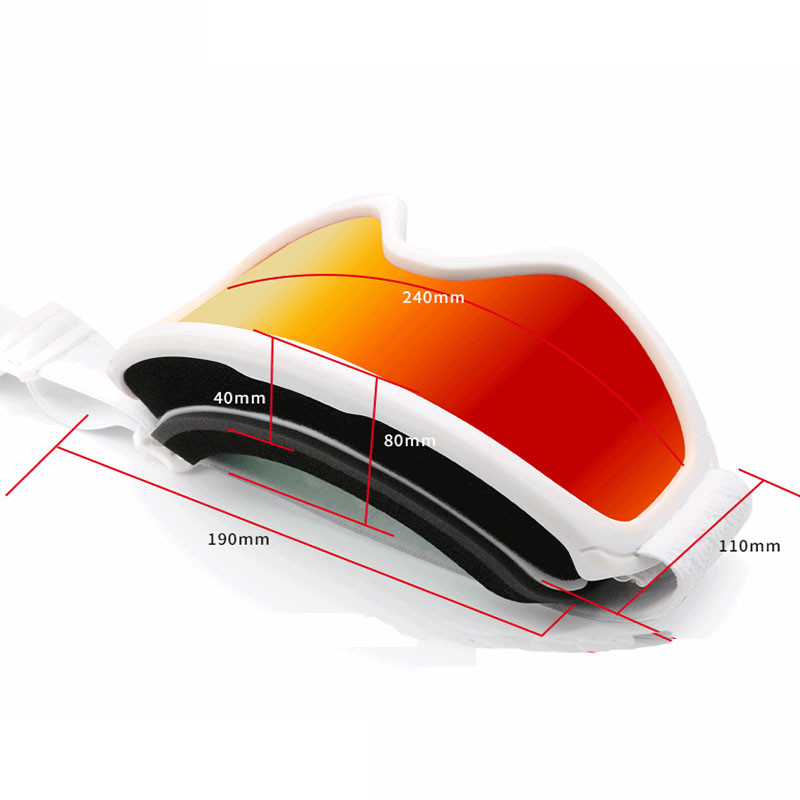 Slidinėjimo kaukė Dviejų sluoksnių nuo rasojimo apsaugantys nuo vėjo akiniai suaugusiems vyrams, moterims, lauko sportams, snieglenčių sportui, slidinėjimo akiniams, slidinėjimo dviračių akiniams