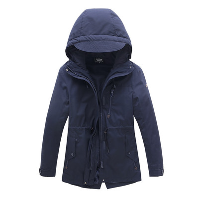 Moteriška žieminė slidinėjimo striukė vidutinio ilgio pūkinė medvilninis pamušalas šiltas sniego kostiumas, neperšlampamas, vėjas, snieglenčių striukė lauke