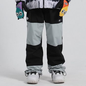 -30 Ανδρικά και γυναικεία παντελόνια χιονιού χειμωνιάτικα παντελόνια ζεστής μόδας Fleece ταιριάζουν σε χρώμα για σκι