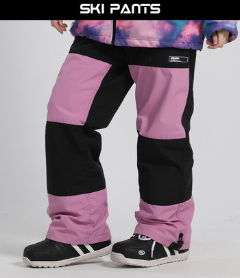 -30 Топли модни поларени цветни мъжки и дамски панталони за сняг, зимни панталони, облекло за сноуборд, 15K водоустойчиво облекло за ски