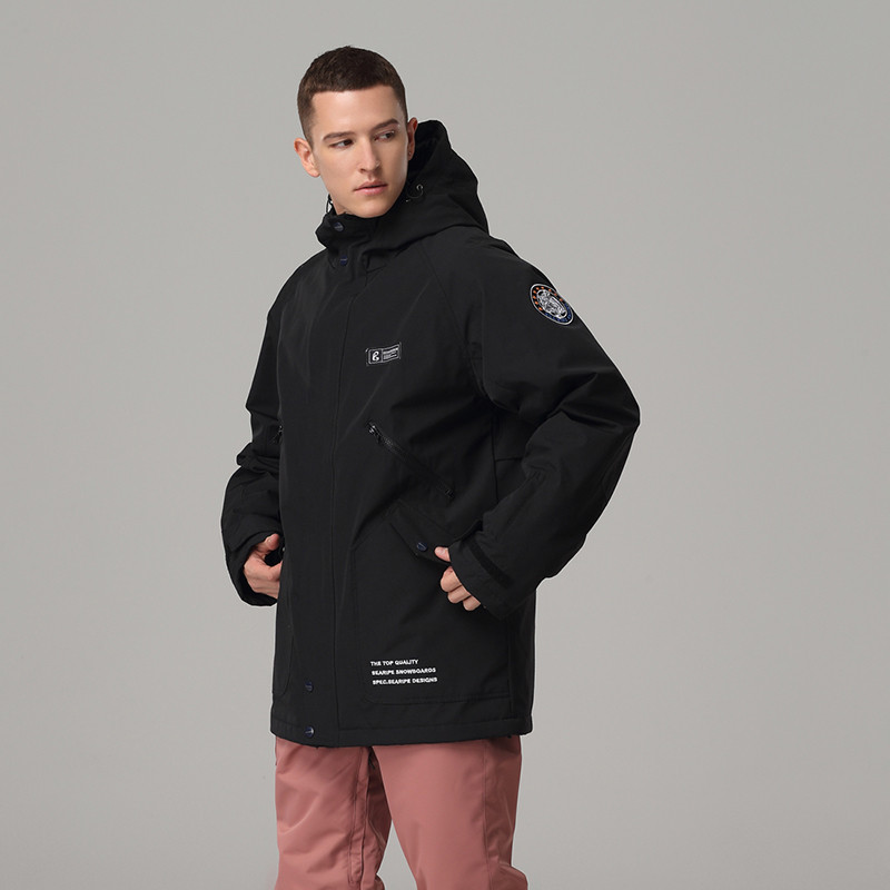 Nauja unisex šilta žieminė slidinėjimo striukė moteriška vyriška, neperšlampama nuo vėjo, snieglenčių striukė moteriška, vyriška lauko apranga