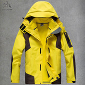 Moteriška vyriška kalnų neperšlampama slidinėjimo sniego striukė žieminė dviejų dalių rinkiniai 3 in 1 Šiltas stovyklavimas Vėjo striukė žygio paltai Parkas Vyrai