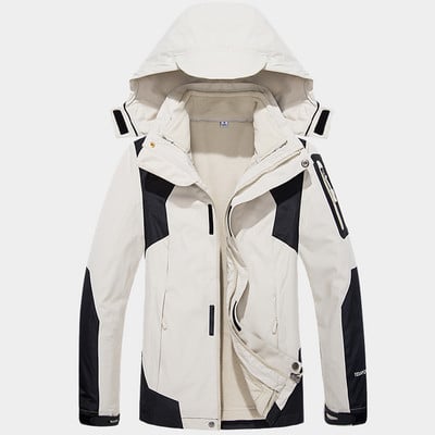 Moteriška vyriška kalnų neperšlampama slidinėjimo sniego striukė žieminė dviejų dalių rinkiniai 3 in 1 Šiltas stovyklavimas Vėjo striukė žygio paltai Parkas Vyrai