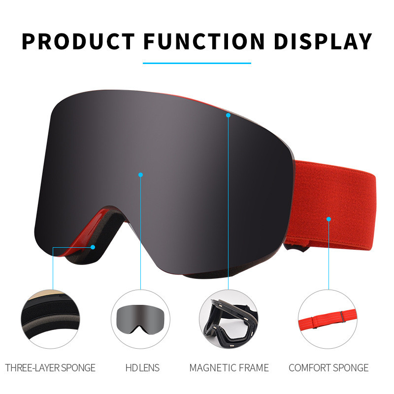 2022 m. nauji slidinėjimo akiniai Žieminiai sniego Vyrai Moteriški lauko sportiniai akiniai Dvisluoksniai nuo rasojimo akiniai snieglenčių slidinėjimo dviračių akiniai