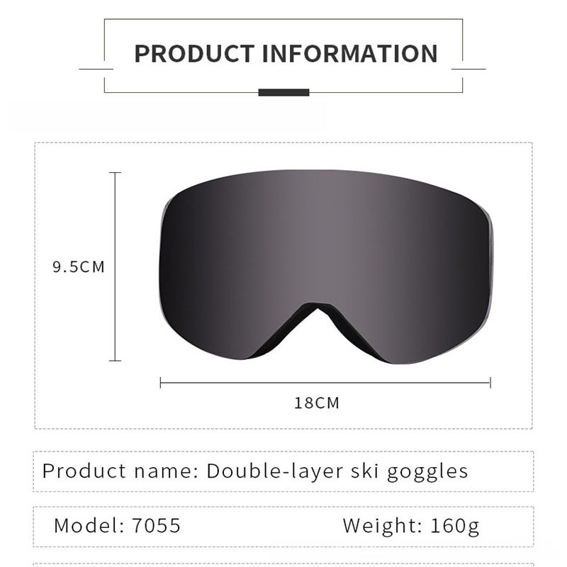 2022 m. nauji slidinėjimo akiniai Žieminiai sniego Vyrai Moteriški lauko sportiniai akiniai Dvisluoksniai nuo rasojimo akiniai snieglenčių slidinėjimo dviračių akiniai