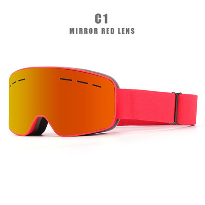 2022 m. nauji dvisluoksniai slidinėjimo akiniai nuo rasojimo sportiniai akiniai nuo vėjo cilindriniai vyriški, moteriški lauko profesionalūs snieglenčių slidinėjimo sniego akiniai