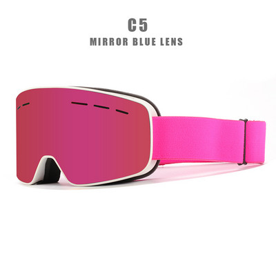 2022 m. nauji dvisluoksniai slidinėjimo akiniai nuo rasojimo sportiniai akiniai nuo vėjo cilindriniai vyriški, moteriški lauko profesionalūs snieglenčių slidinėjimo sniego akiniai