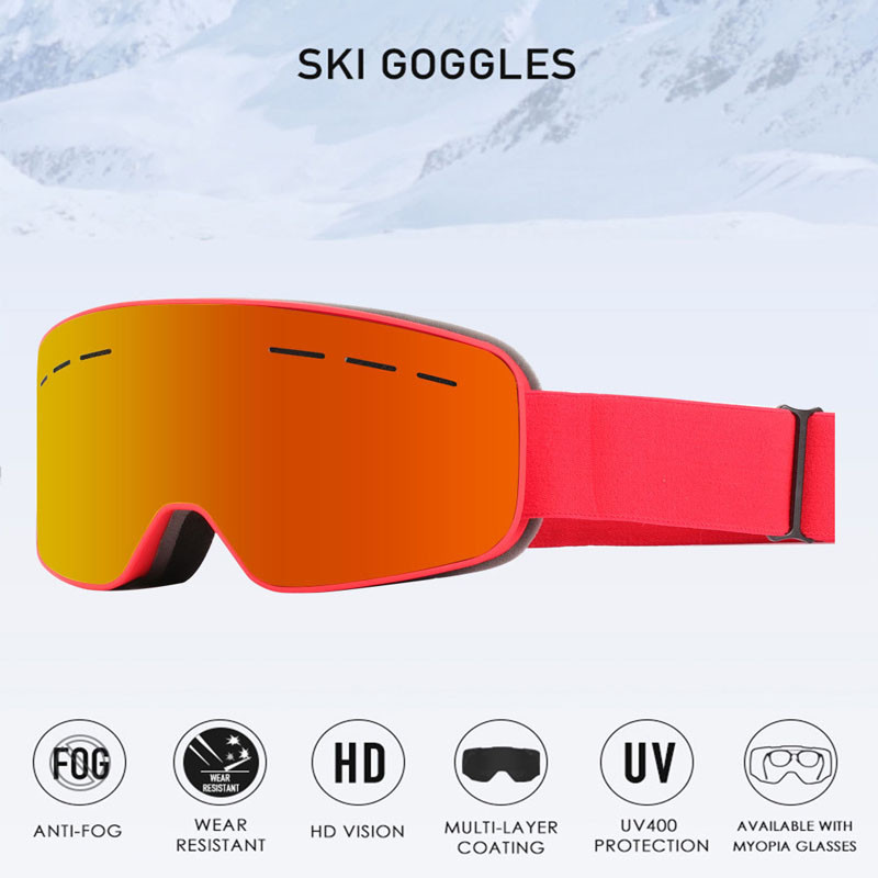 2022 m. nauji dvisluoksniai slidinėjimo akiniai nuo rasojimo sportiniai akiniai nuo vėjo cilindriniai vyriški, moteriški lauko profesionalūs snieglenčių slidinėjimo sniego akiniai