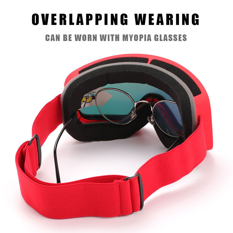 2022 m. nauji dvisluoksniai slidinėjimo akiniai nuo rasojimo sportiniai akiniai nuo vėjo cilindriniai vyriški, moteriški lauko profesionalūs snieglenčių slidinėjimo sniego akiniai