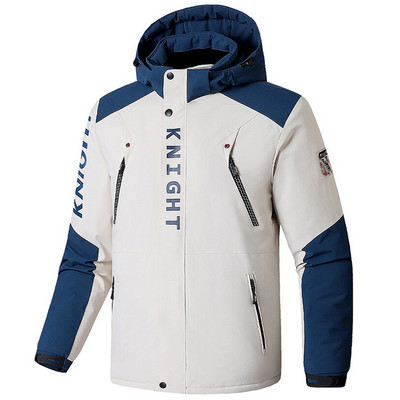 Didelio dydžio 7XL 8XL 9XL stora šilta vyriška vandeniui atspari slidinėjimo snieglenčių striukė nuo vėjo nepraleidžianti žiemos sniego paltai Parkai Vyriški vėjo striukės su gobtuvu