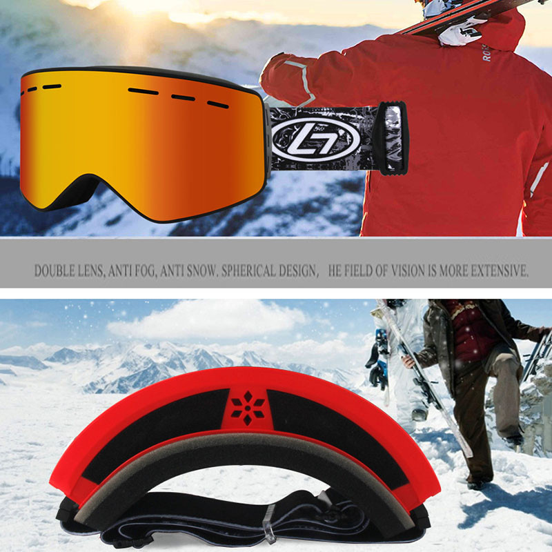 2022 m. nauji magnetiniai slidinėjimo akiniai Dvisluoksniai nerasojantys suaugusiųjų kaukė Vyrai Moteriški lauko sportiniai akiniai Dviračių slidinėjimo snieglenčių akiniai