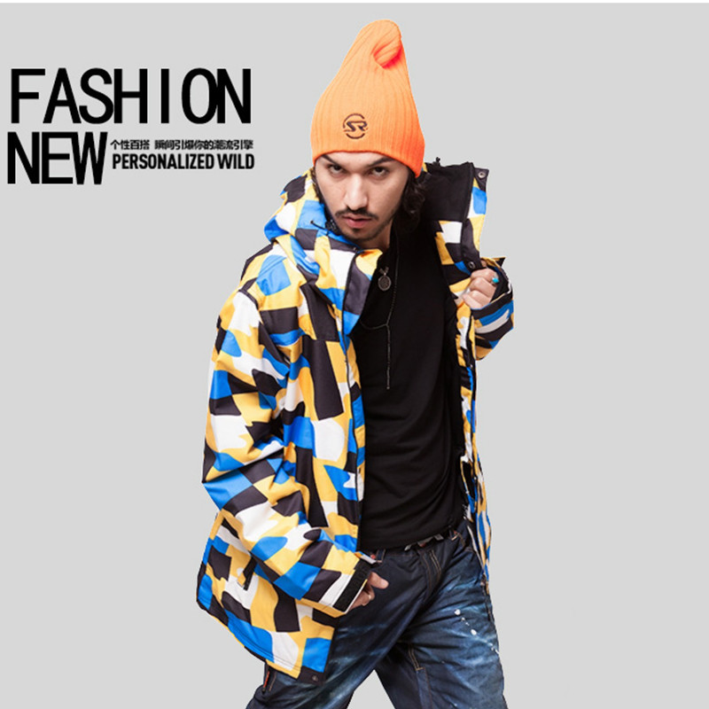 2022 m. naujas Slidinėjimo kostiumas vyriškas šiltas storėjantis vandeniui atsparus vienos lentos dvilentės slidinėjimo striukė profesionali lauko vyriška slidinėjimo striukė